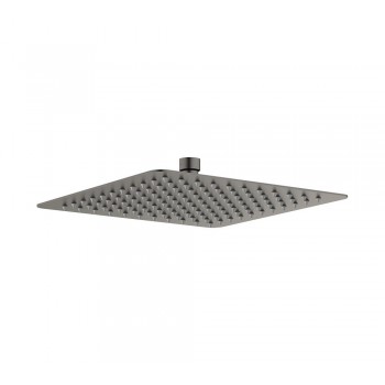 Квадратная душевая лейка 25см GENEBRE KLOE Brushed Metal Графит R6513052